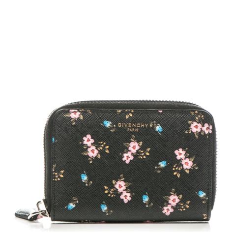 GIVENCHY Textured Coated Canvas Hibiscus Print Travel 